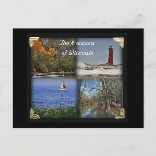 Cartão Postal As 4 estações de Wisconsin (Frente)