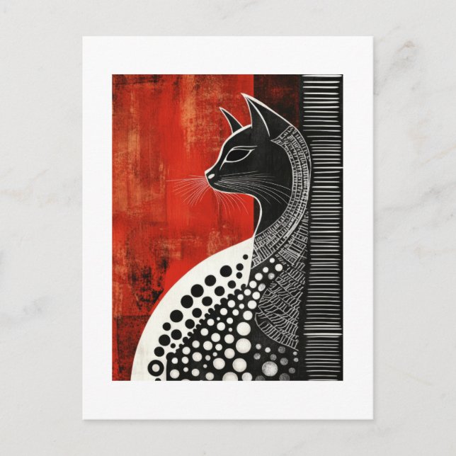 Cartão Postal As Aventuras Enigmáticas do Noir Cat (Frente)