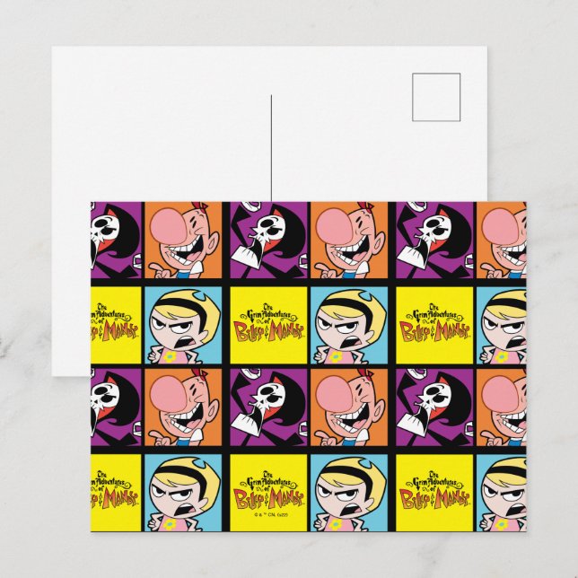 Cartão Postal As Aventuras Negras de Billy & Mandy Character Art (Frente/Verso)