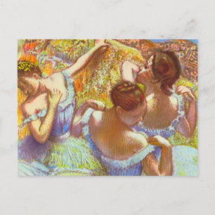 Cartão Postal As Bailarinas Azuis por Edgar Degas