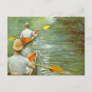 Cartão Postal As canoas, perissois de Gustave Caillebotte