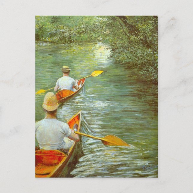 Cartão Postal As canoas, perissois de Gustave Caillebotte (Frente)