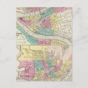 Cartão Postal As Cidades De Pittsburgh Alegheny Cincinnati