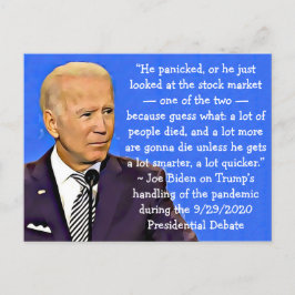 Cartão Postal As citações de Biden sobre a força de Trump pela v