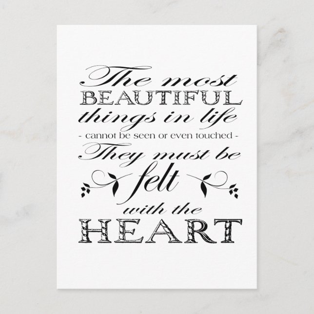 Cartão Postal As Coisas Mais Belas (Frente)