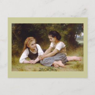 Cartão Postal As Colhedoras de Nozes de 1882 de Bouguereau Les n