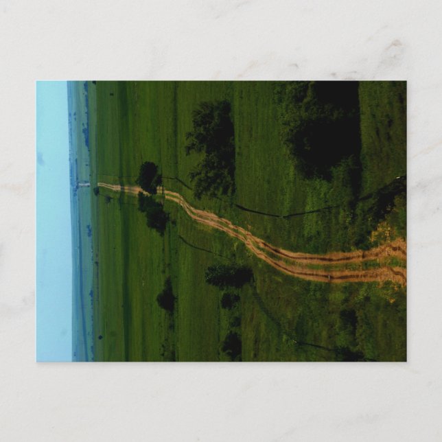 Cartão Postal as Colinas Flint do Kansas (Frente)