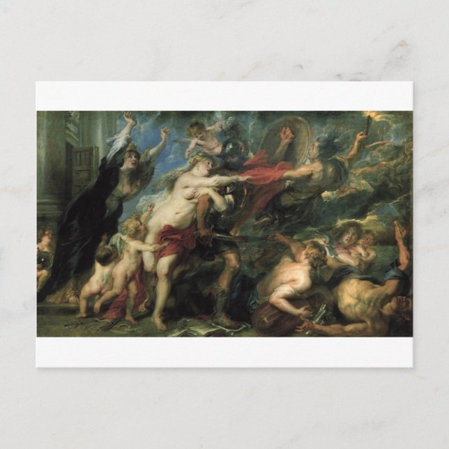 Cartão Postal As consequências da guerra de Peter Paul Rubens (Frente)