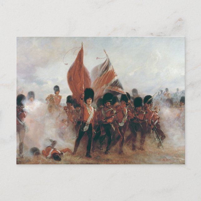 Cartão Postal As Cores: avanço das Guardas Escocesas (Frente)