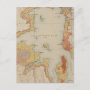 Cartão Postal As costas do lago Yellowstone