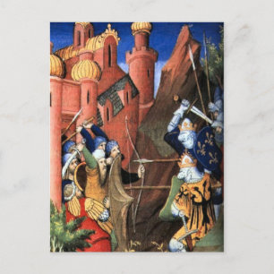Cartão Postal As Cruzadas, imagem medieval