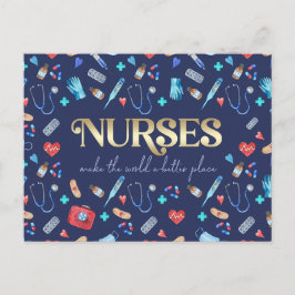 Cartão Postal As enfermeiras tornam o mundo um lugar melhor