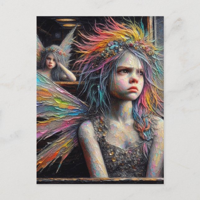 Cartão Postal As Fadas Adoráveis ​​Pequenas Irritadas (Frente)