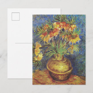Cartão Postal As Fritilárias Imperiais de van Gogh num Vaso de C