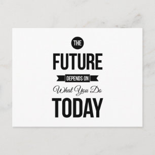 Cartão Postal As futuras citações inspiracionais são brancas