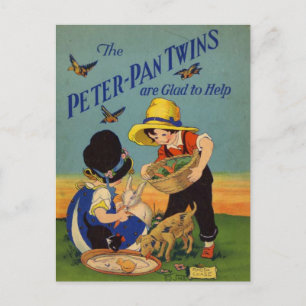 Cartão Postal As gêmeas estão felizes em ajudar