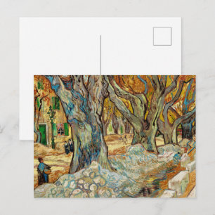 Cartão Postal As Grandes Árvores Planas por Vincent van Gogh