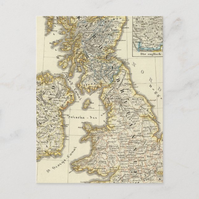 Cartão Postal As Ilhas Britânicas desde 1485 (Frente)