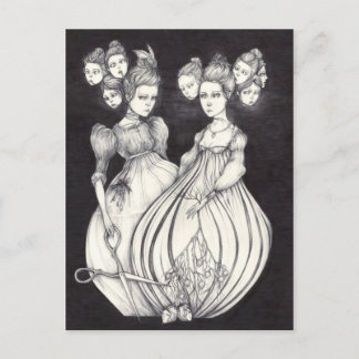 Cartão Postal As Irmãs Deadlock e o Pássaro Noturno