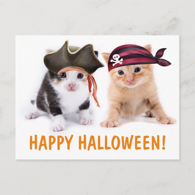 Cartão Postal As Irmãs Kitten Piram Halloween (Frente)