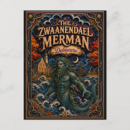 Cartão Postal As Lendas do Zwaanendael Merman Delaware Popcut