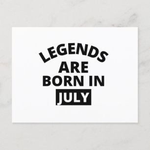 Cartão Postal As lendas são nasceres em julho