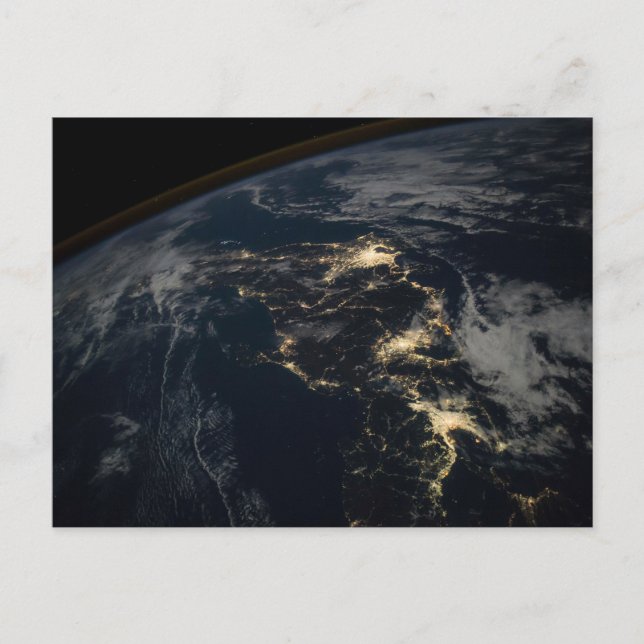 Cartão Postal As Luzes Da Cidade Do Japão À Noite. (Frente)