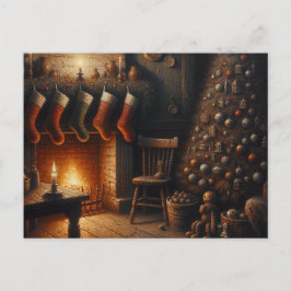 Cartão Postal As Meias São Penduradas Mas Há Brinquedos Assustad