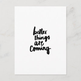 Cartão Postal As melhores coisas são citações inspiradas de