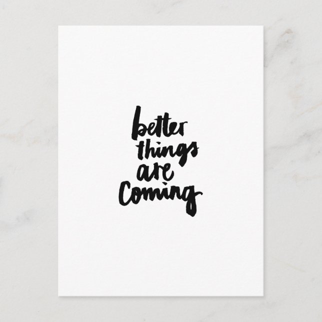 Cartão Postal As melhores coisas são citações inspiradas de (Frente)