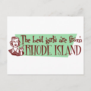 Cartão Postal As melhores garotas são de Rhode Island