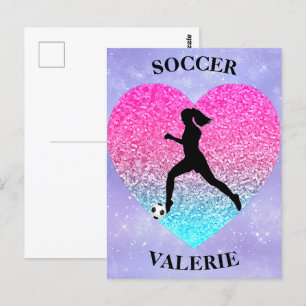 Cartão Postal As meninas amam futebol    