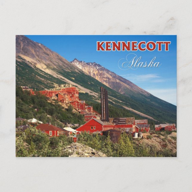 Cartão Postal As Minas Históricas de Cobre Kennecott, AK (Frente)