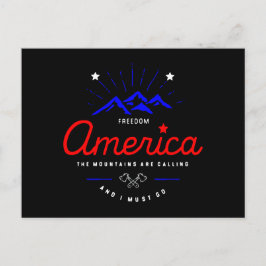Cartão Postal As Montanhas da América Estão Chamando Eu Devo Ir 