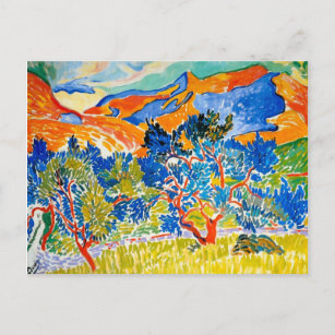 Cartão Postal As montanhas em Collioure   Andre Derain  