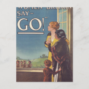 Cartão Postal As mulheres britânicas dizem: "Propaganda Poster"