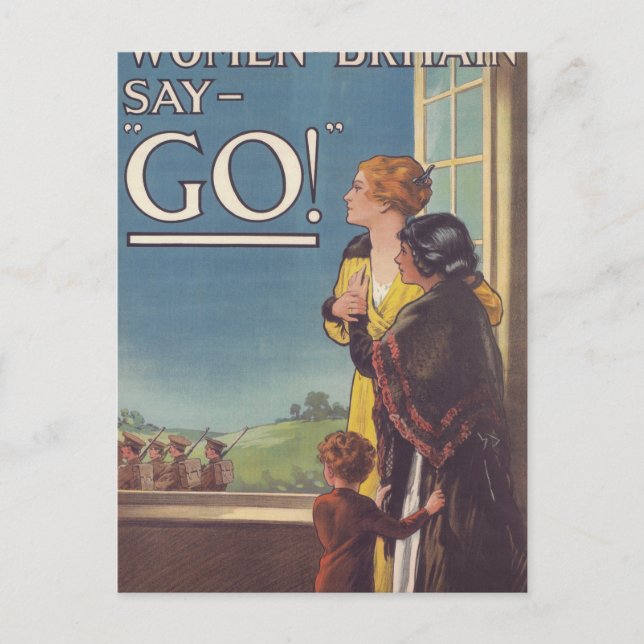 Cartão Postal As mulheres britânicas dizem: "Propaganda Poster" (Frente)