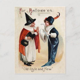 Cartão Postal As mulheres na fantasia de Halloween, férias de vi