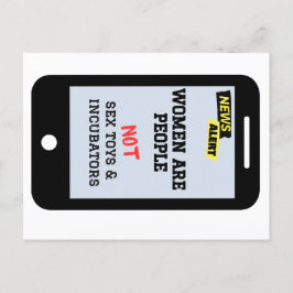 Cartão Postal "As mulheres são pessoas", "NÃO incubadoras" femin