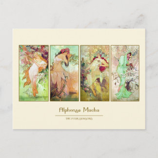 Cartão Postal As quatro estações, Alphonse Mucha