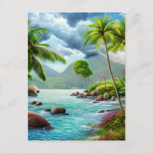 Cartão Postal As Seicheles são um grupo de ilhas situadas no