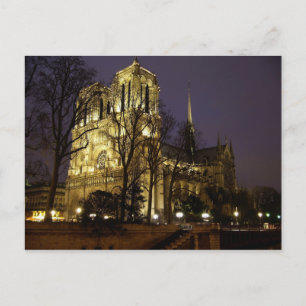 Cartão Postal As torres de Notre Dame à noite, Paris