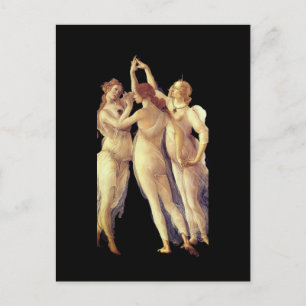Cartão Postal As Três Graças - detalhe, Primavera por Boticelli