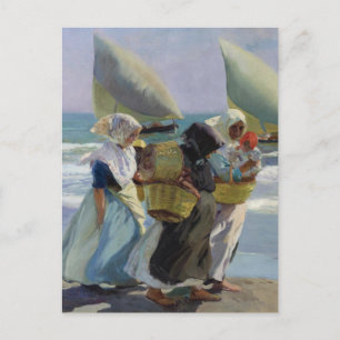 Cartão Postal As três velas - Joaquin Sorolla
