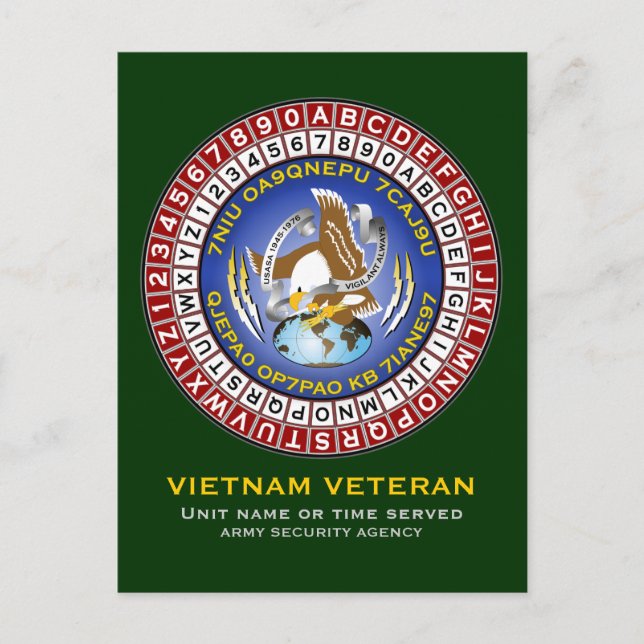 Cartão Postal ASA Cipher Wheel 1 (Frente)