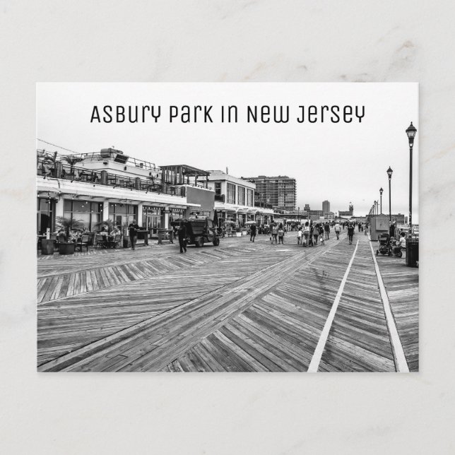 Cartão Postal Asbury Park Beach em Nova Jersey (Frente)