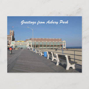 Cartão Postal Asbury Park NJ Boardwalk