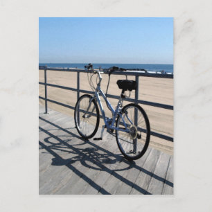 Cartão Postal Asbury Park NJ Boardwalk - Bicicleta