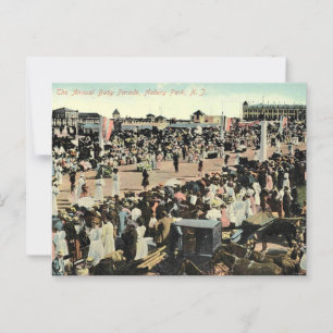 Cartão Postal Asbury Park NJ, Desfile de Bebês, década de 1910