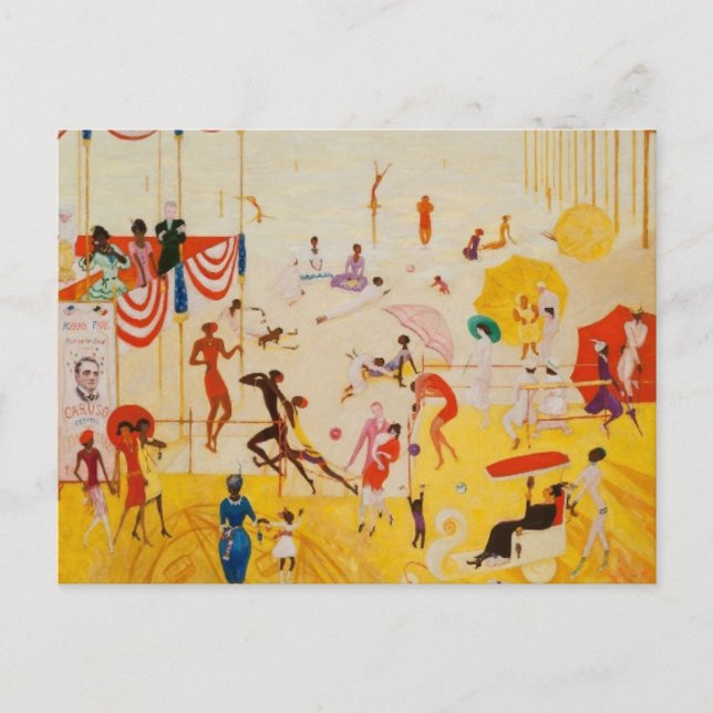 Cartão Postal Asbury Park South por Florine Stettheimer (Frente)